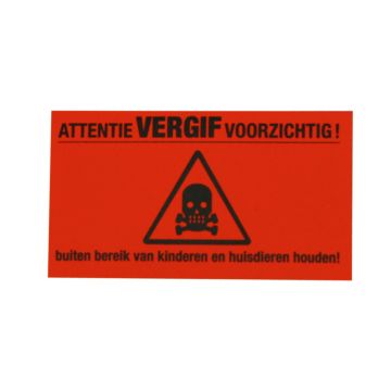 Waarschuwingssticker VERGIF